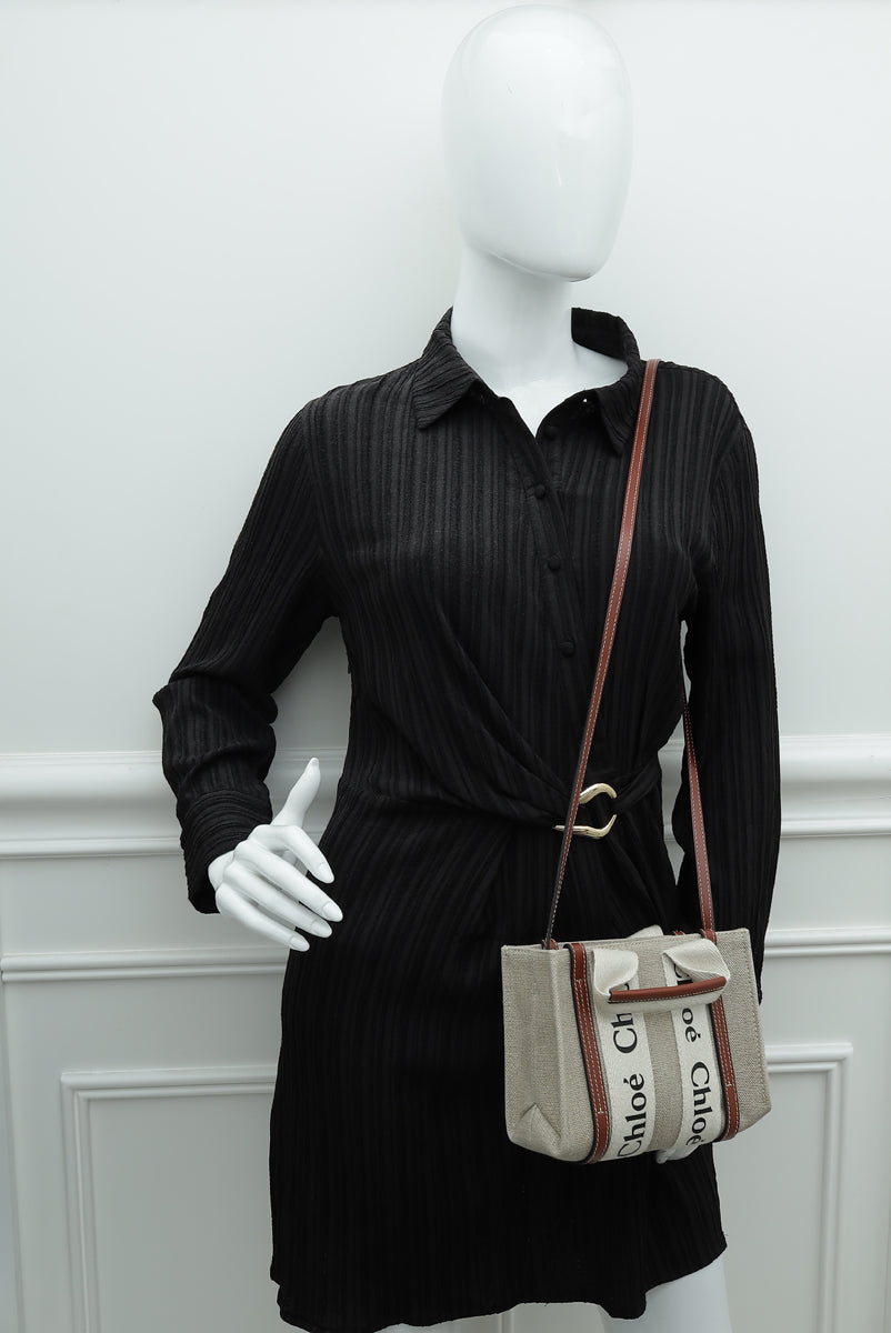 Chloe Bicolor Woody Mini Tote Bag