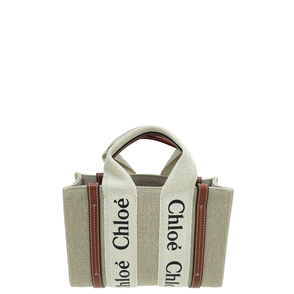 Chloe Bicolor Woody Mini Tote Bag
