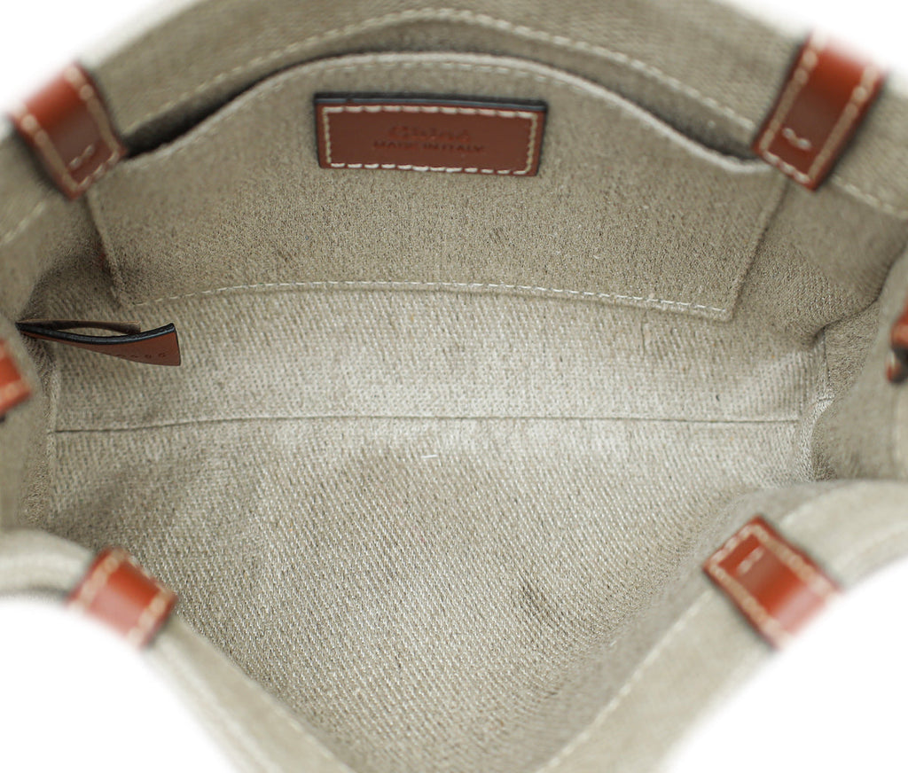 Chloe Bicolor Woody Mini Tote Bag