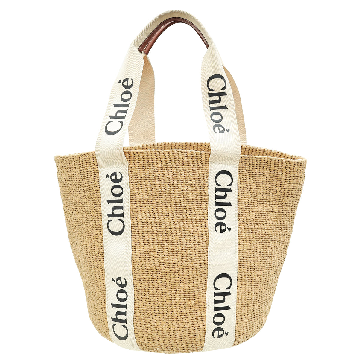 Chloe Bicolor Woody Basket Large Tote Bag