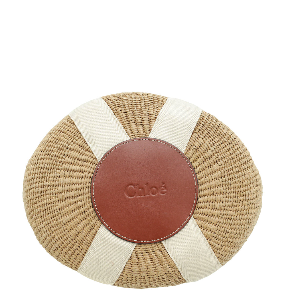 Chloe Bicolor Woody Basket Large Tote Bag