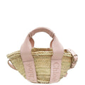 Chloe Pink Sense Mini Basket in Raffia Bag