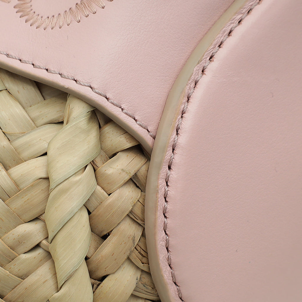 Chloe Pink Sense Mini Basket in Raffia Bag