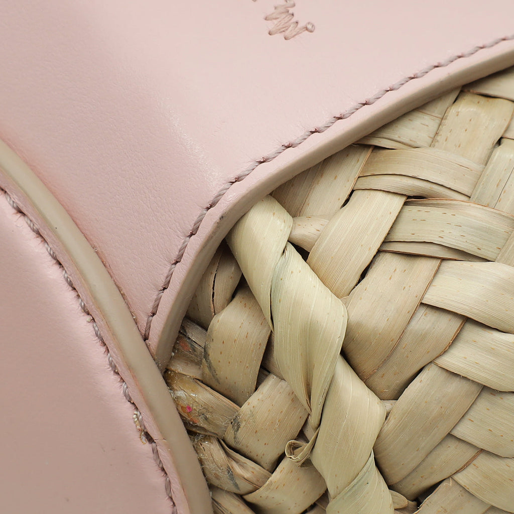 Chloe Pink Sense Mini Basket in Raffia Bag