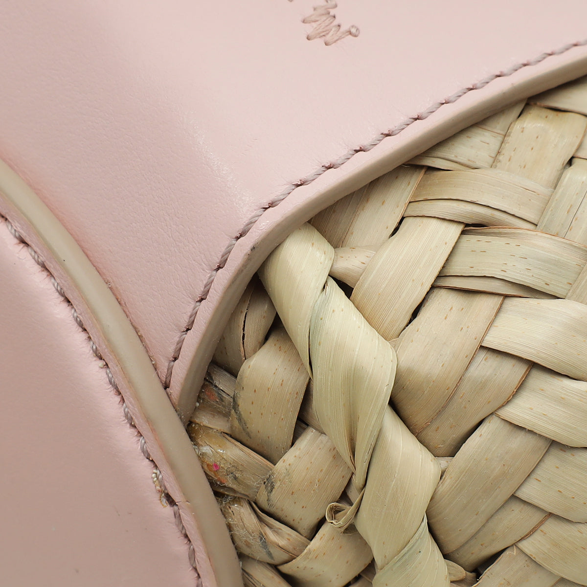 Chloe Pink Sense Mini Basket in Raffia Bag