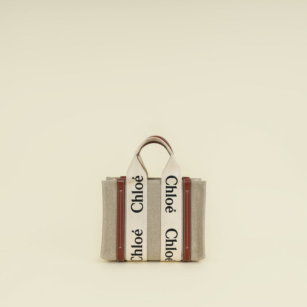 Chloe Tan Small Woody Tote Bag