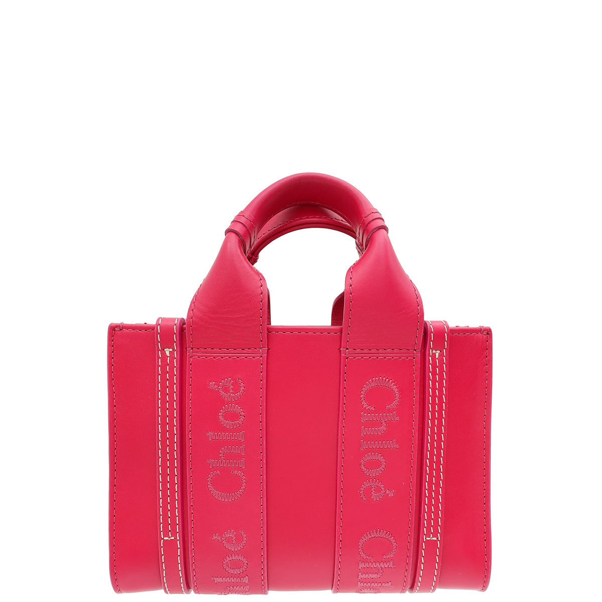 Chloe Fizzy Pink Mini Woody Tote Bag