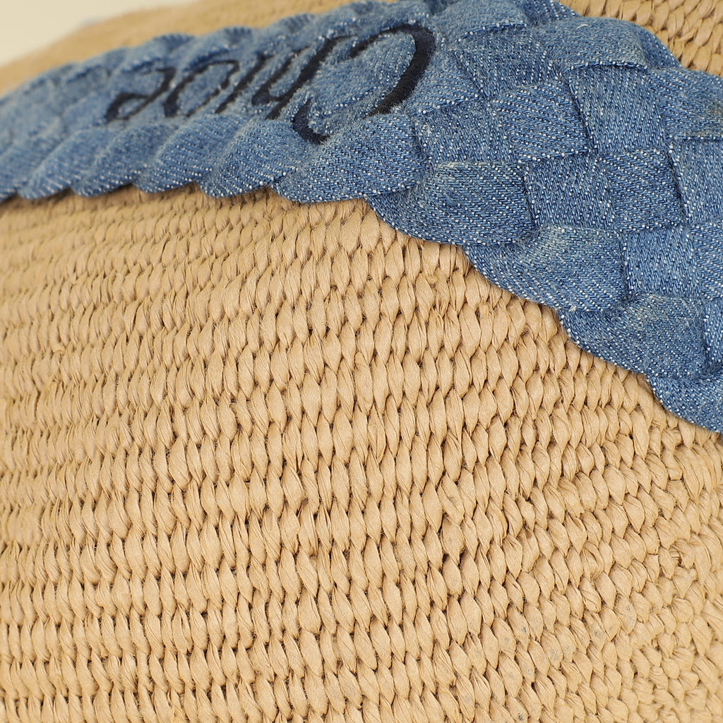 Chloe Blue x Mifuko Large Woody Basket Bag