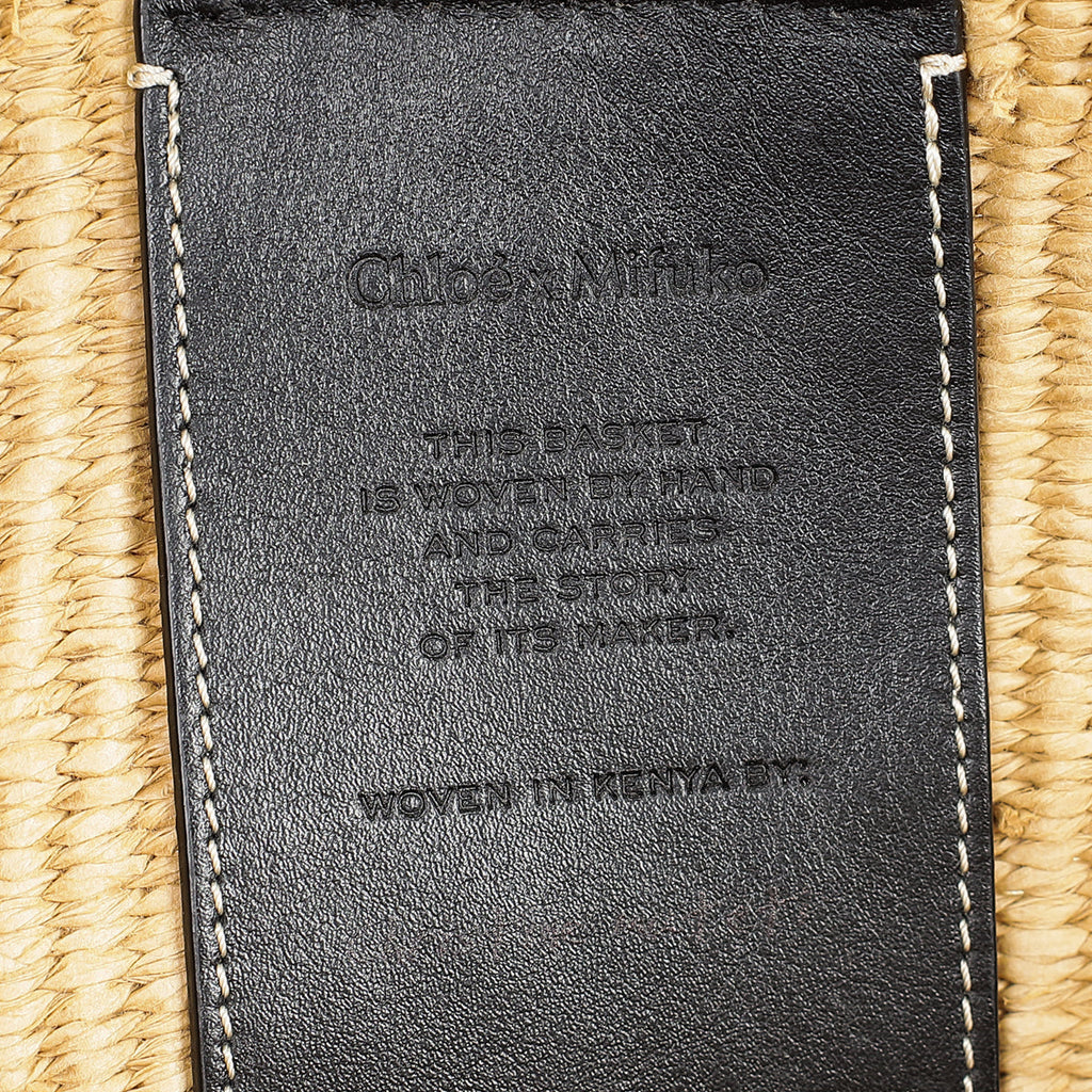 Chloe Blue x Mifuko Large Woody Basket Bag