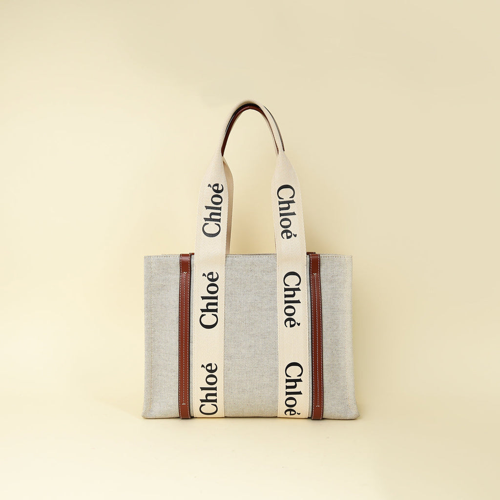 Chloe Bicolor Woody Tote Medium Bag