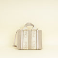 Chloe Bicolor Woody Embroidered Tote Bag