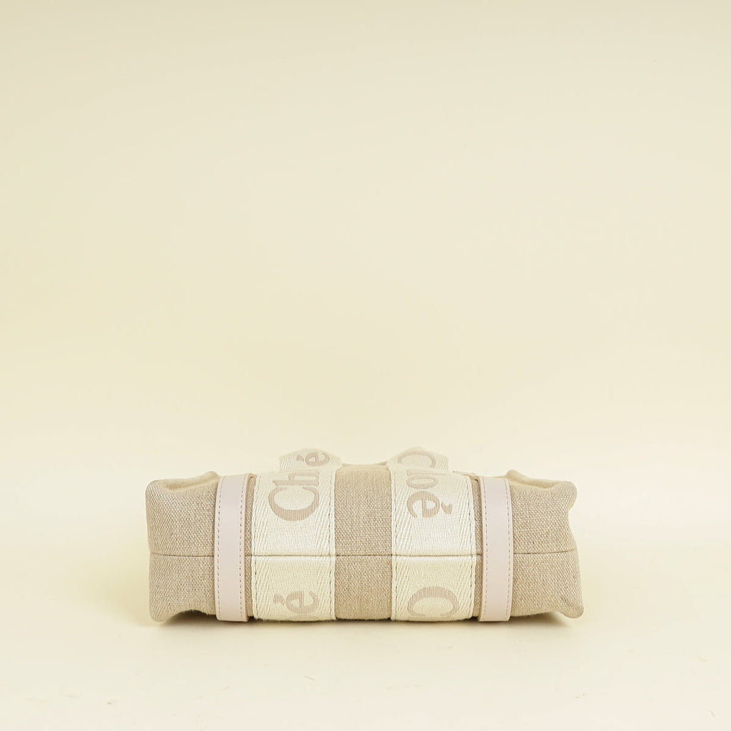 Chloe Bicolor Woody Embroidered Tote Bag