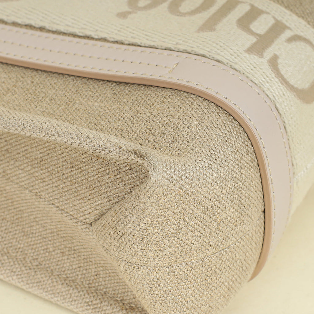 Chloe Bicolor Woody Embroidered Tote Bag