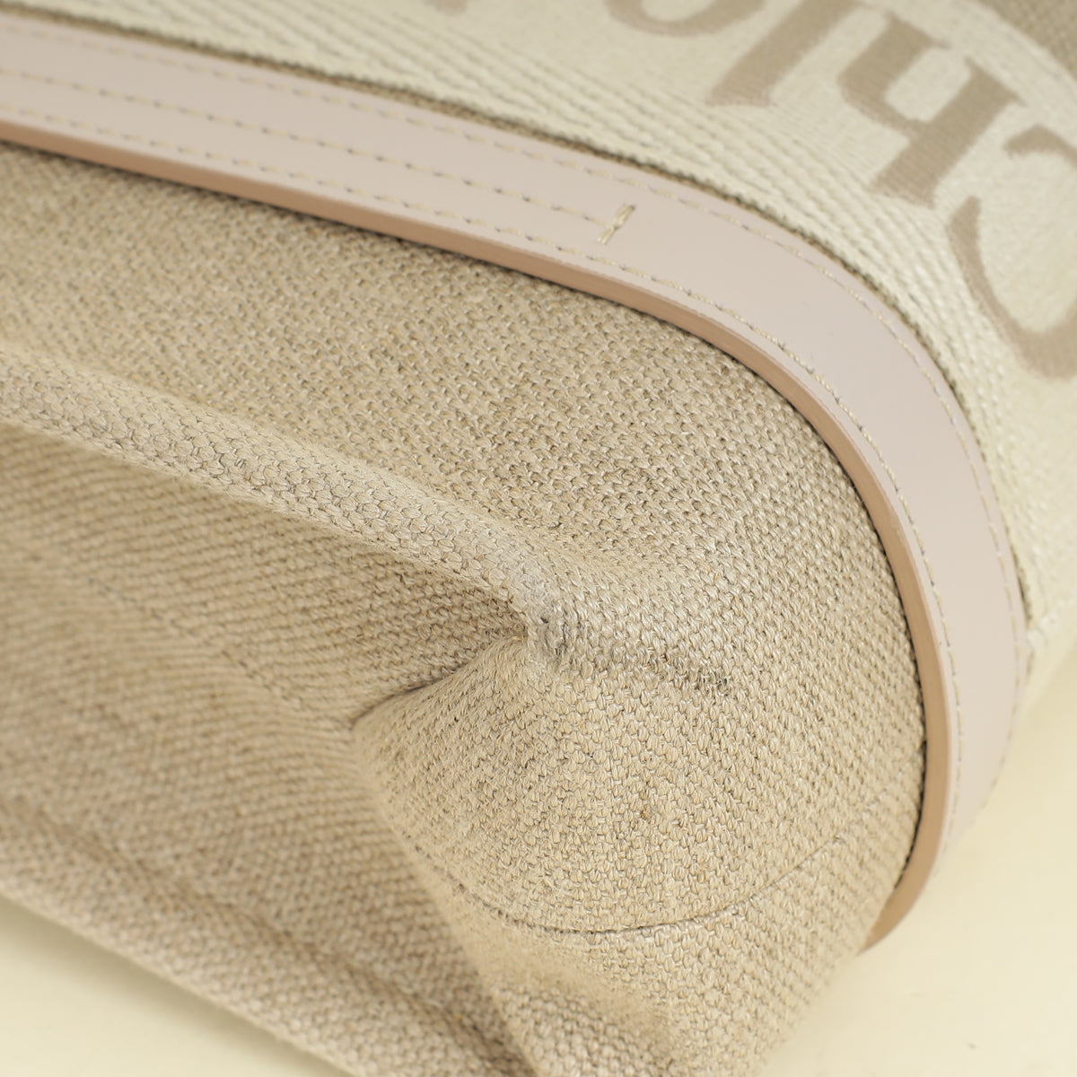 Chloe Bicolor Woody Embroidered Tote Bag