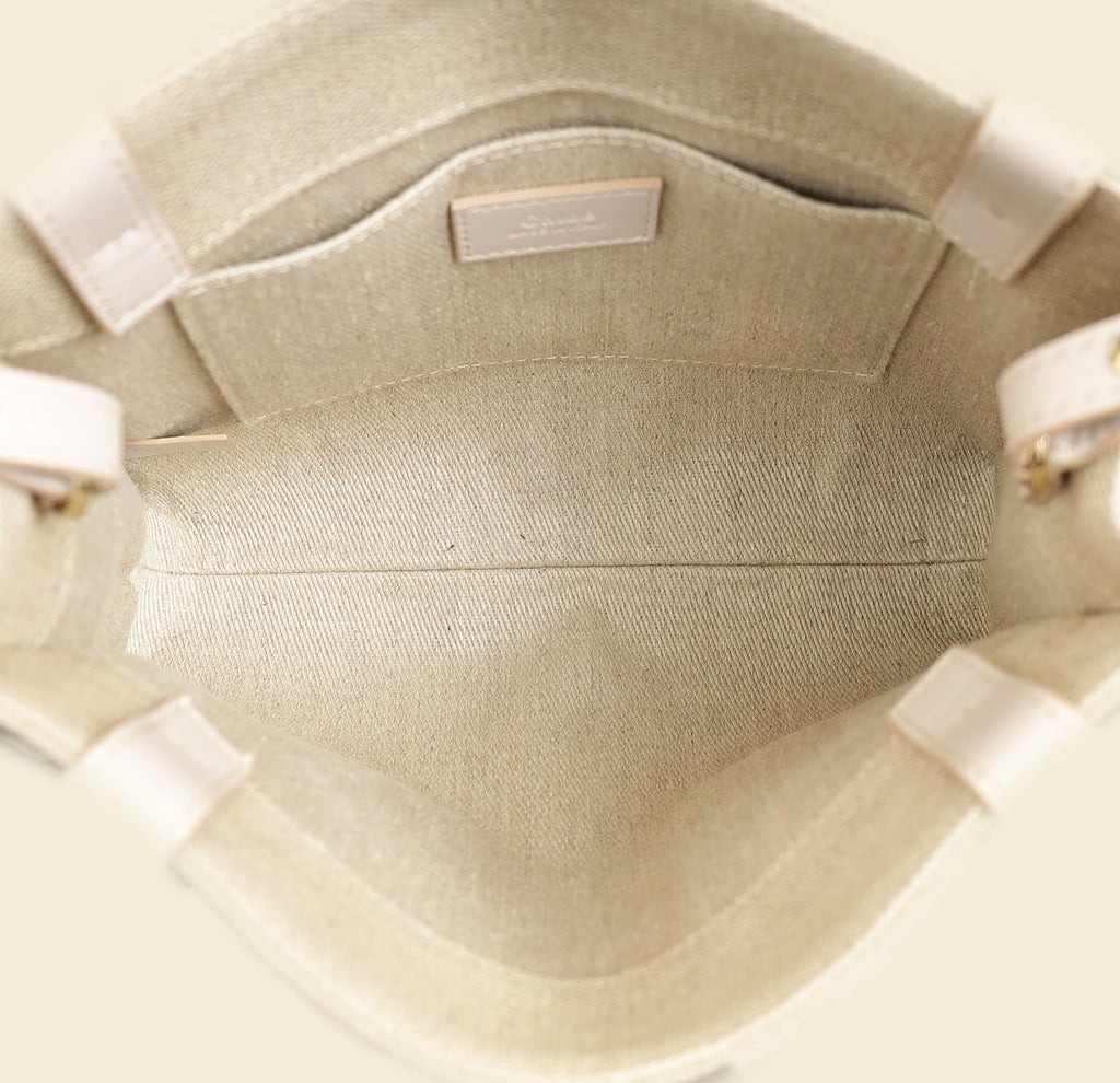 Chloe Bicolor Woody Embroidered Tote Bag