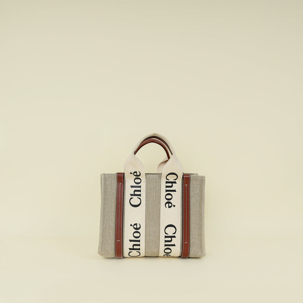 Chloe Bicolor Small Woody Tote Bag