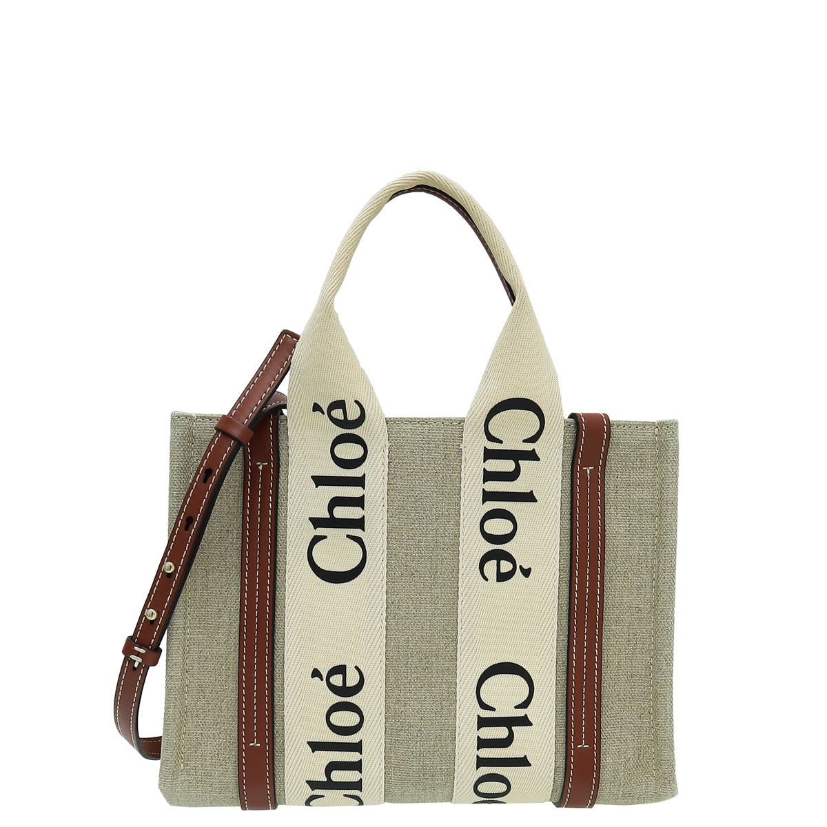 Chloe Bicolor Woody Small Tote Small Bag