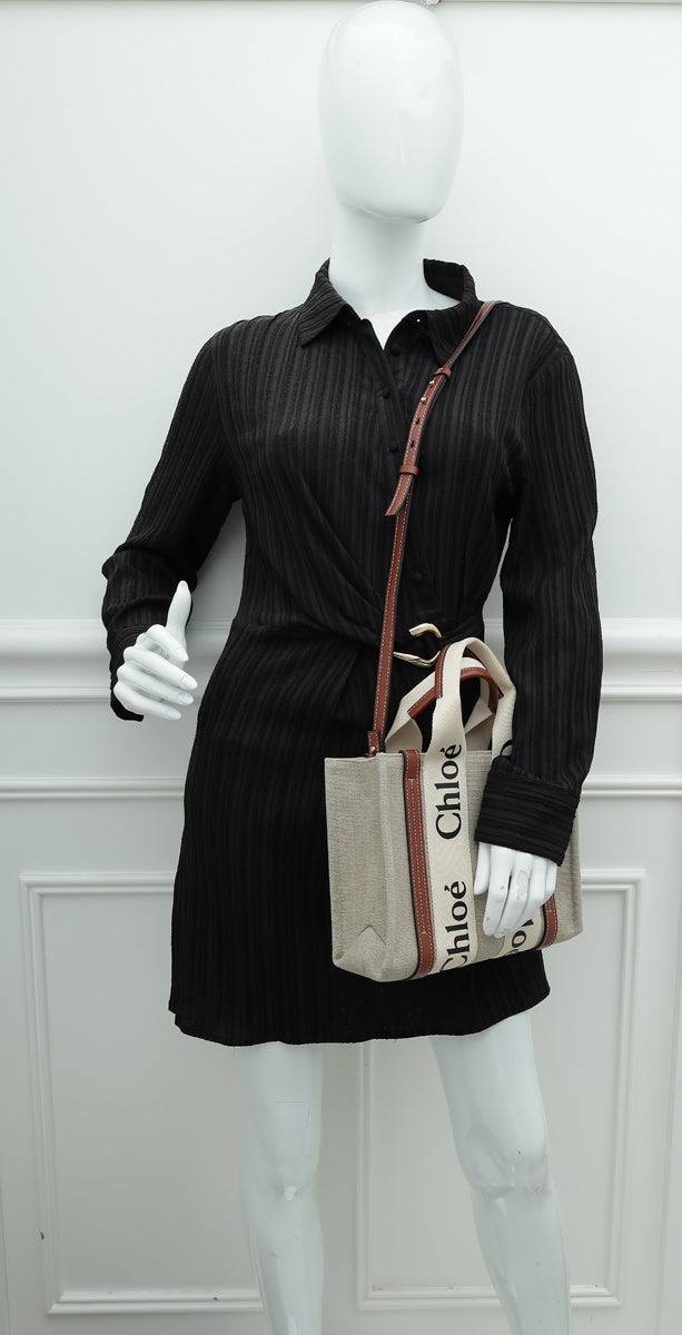 Chloe Bicolor Woody Small Tote Small Bag