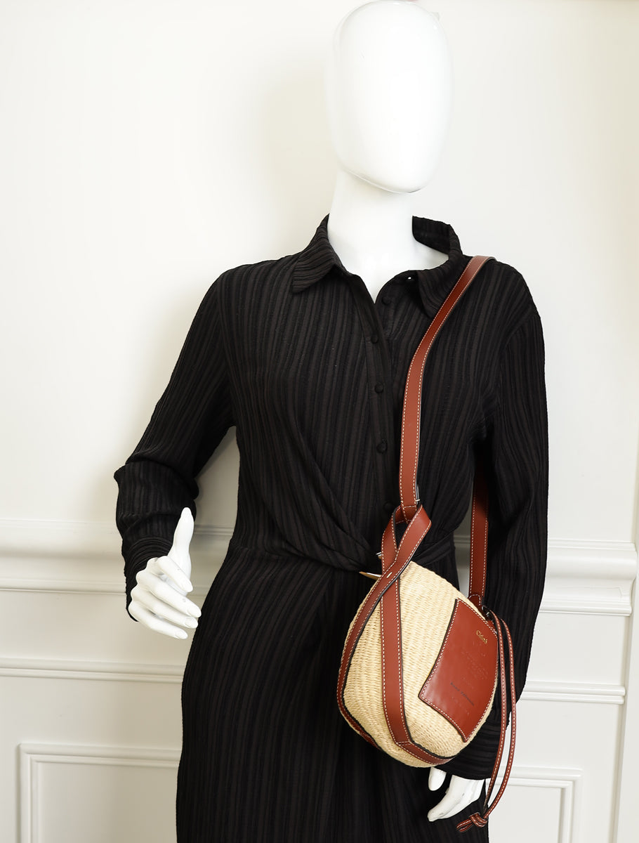 Chloe Bicolor X Mifuko Raffia Basket Shoulder Bag