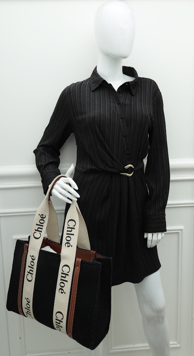 Chloe Bicolor Woody Tote Medium Bag