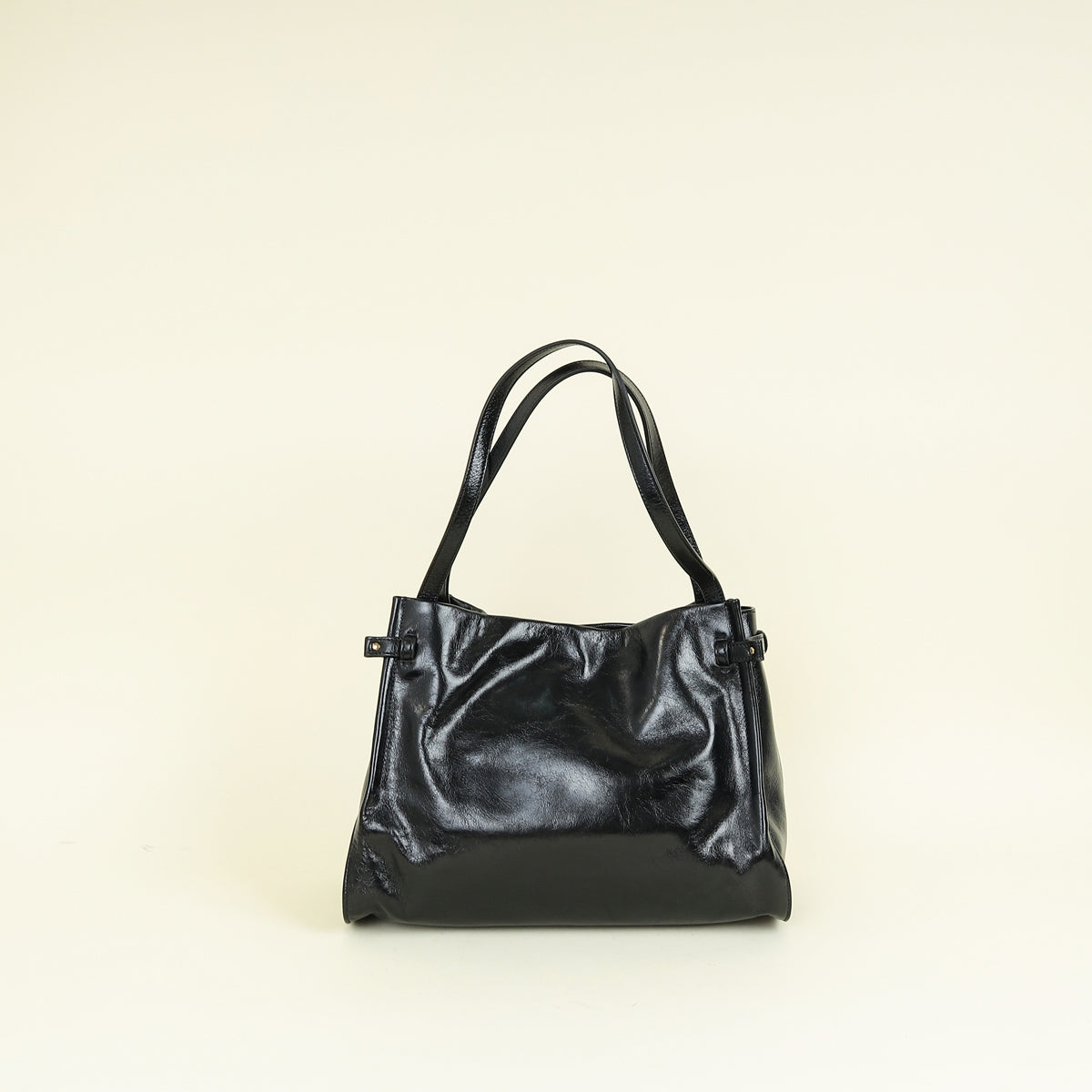 Chloe Black Logo Charms Tote Bag