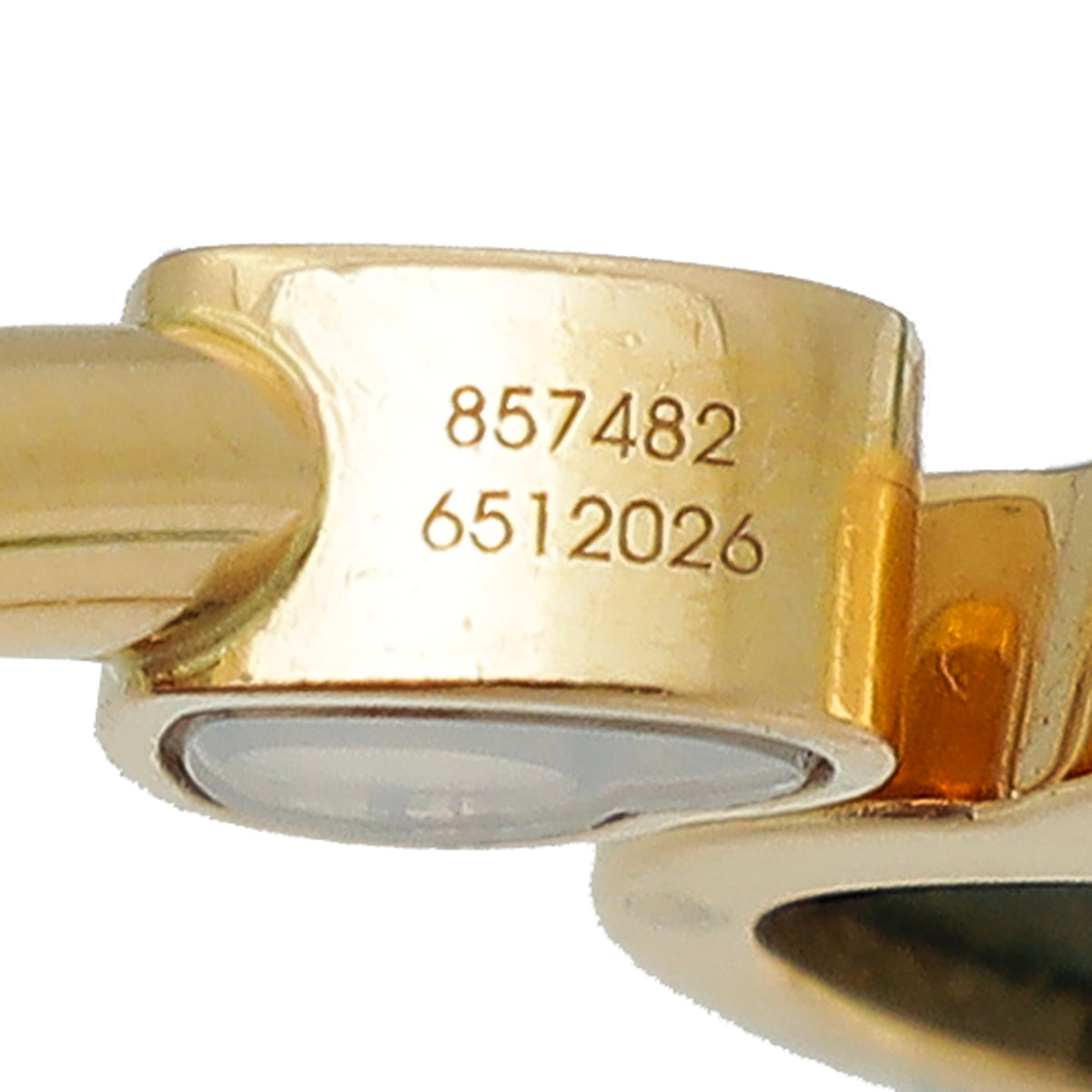 Chopard 18K Yellow Gold Malachite Diamond Happy Heart Bangle
