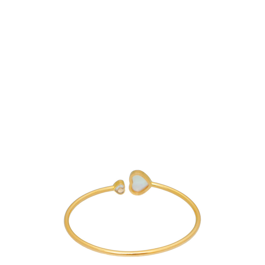 Chopard 18K Rose Gold MOP Diamond Happy Heart Bracelet