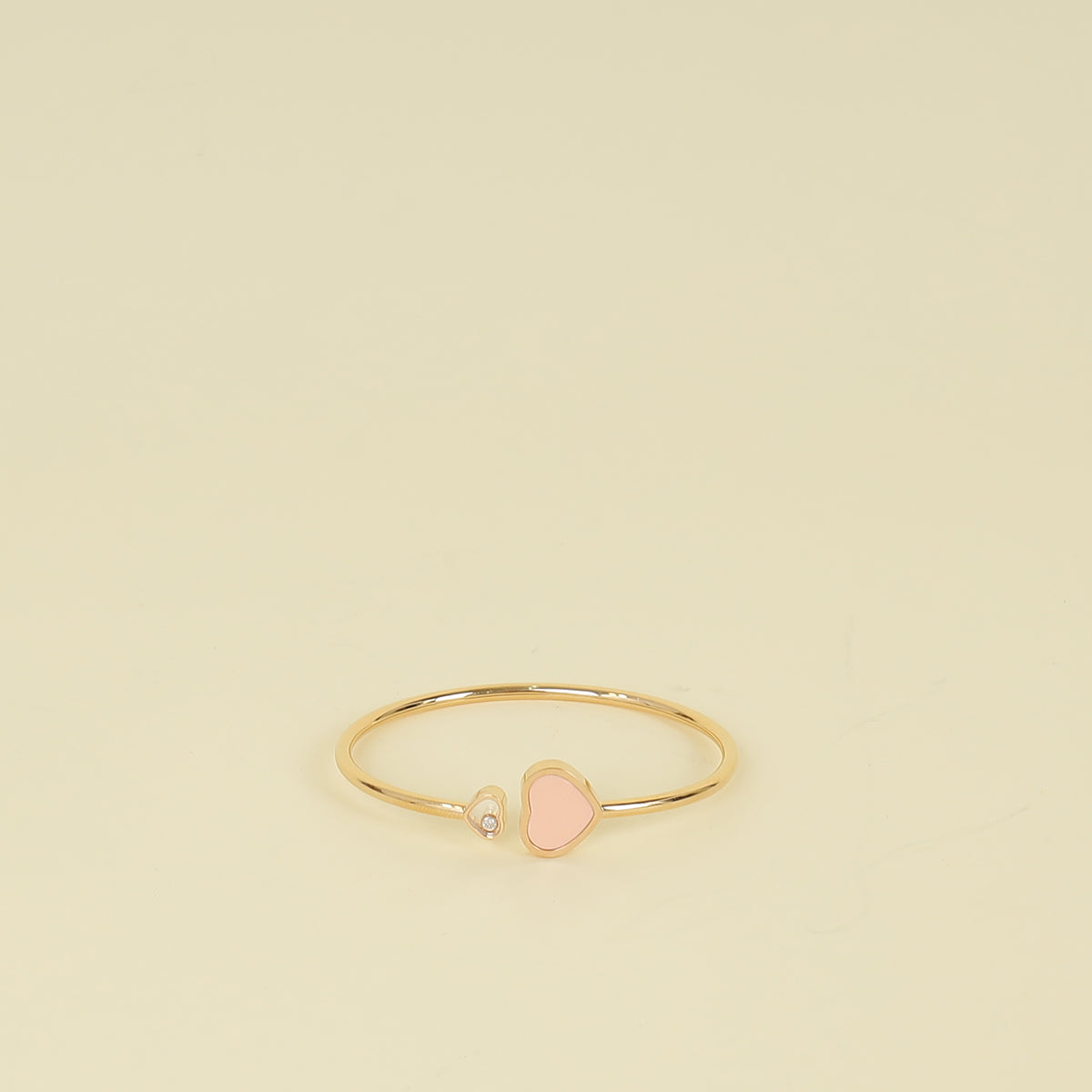 Chopard 18K Yellow Gold Diamond Opal Happy Hearts Bracelet