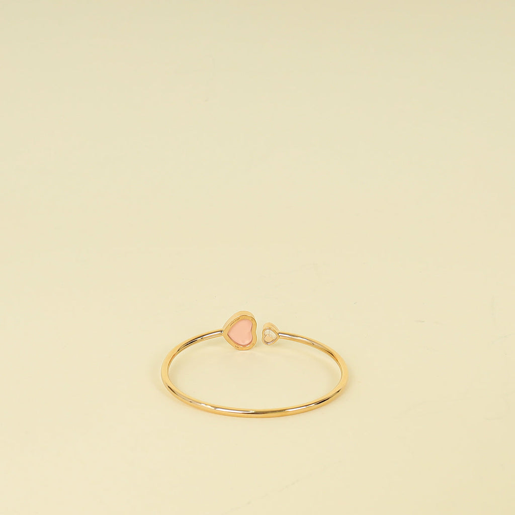 Chopard 18K Yellow Gold Diamond Opal Happy Hearts Bracelet