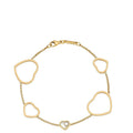 Chopard 18K Rose Gold Diamond Happy Hearts Bracelet