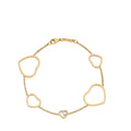 Chopard 18K Rose Gold Diamond Happy Hearts Bracelet