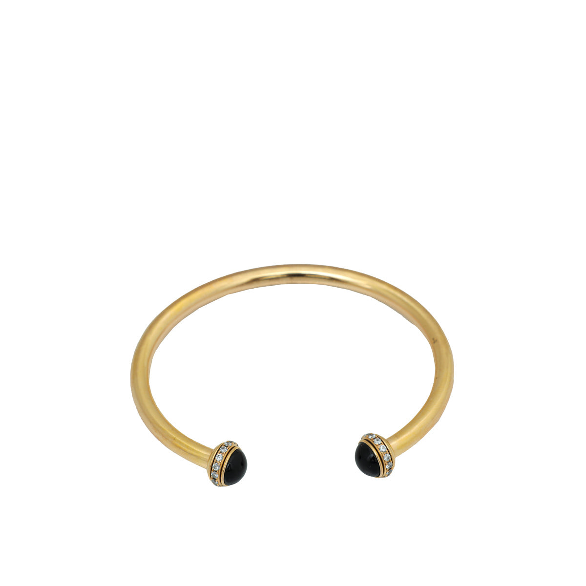 Piaget 18K Rose Gold Diamond Onyx Possession Open Bracelet 16