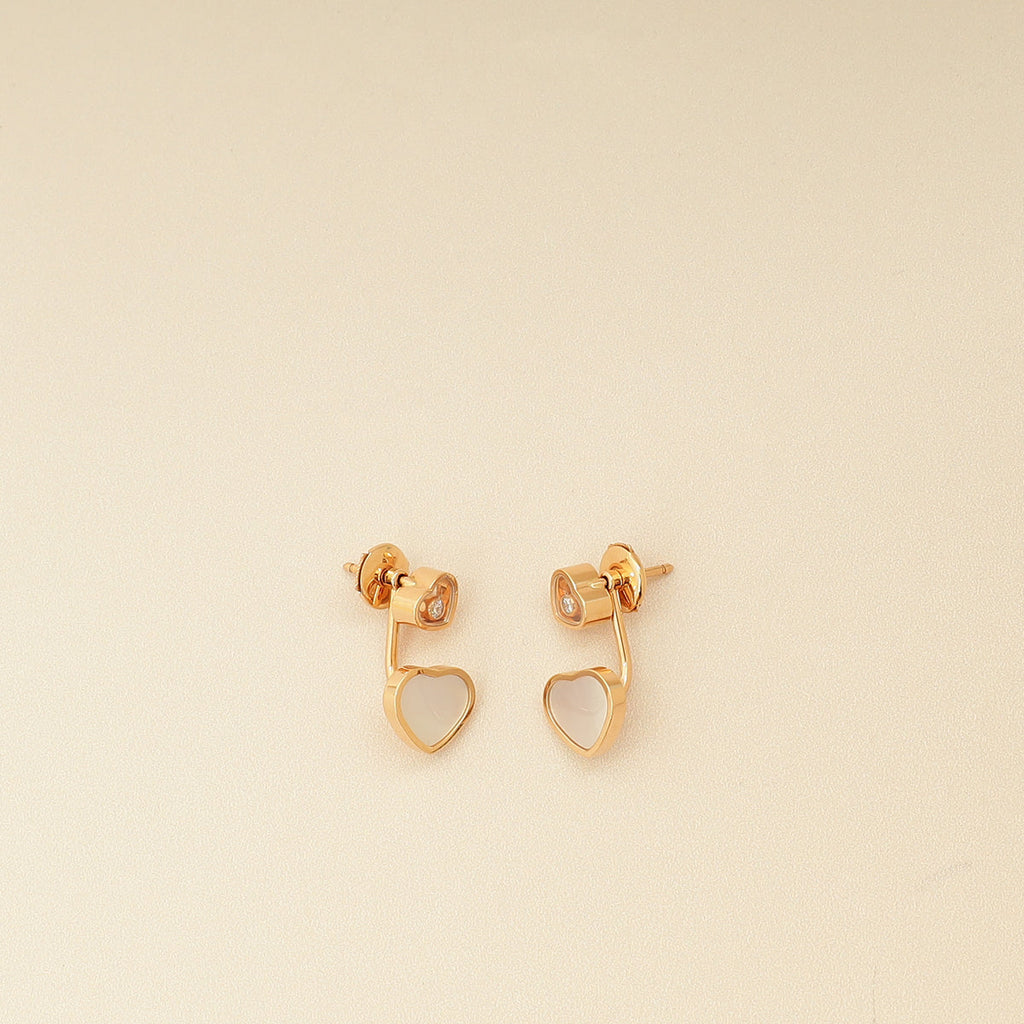 Chopard 18K Ethical Rose Gold Happy Hearts Earrings