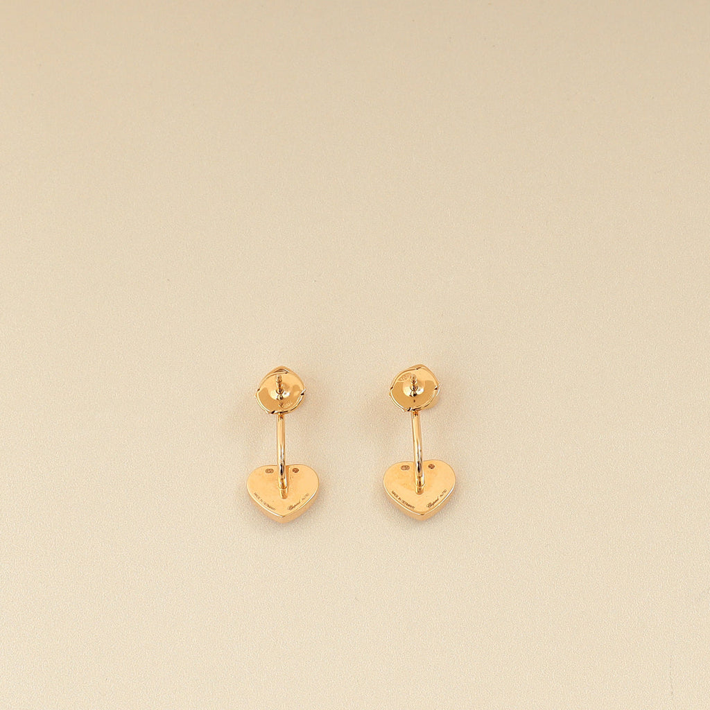 Chopard 18K Ethical Rose Gold Happy Hearts Earrings