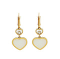 Chopard 18K Rose Gold Diamonds MOP Happy Heart Earrings