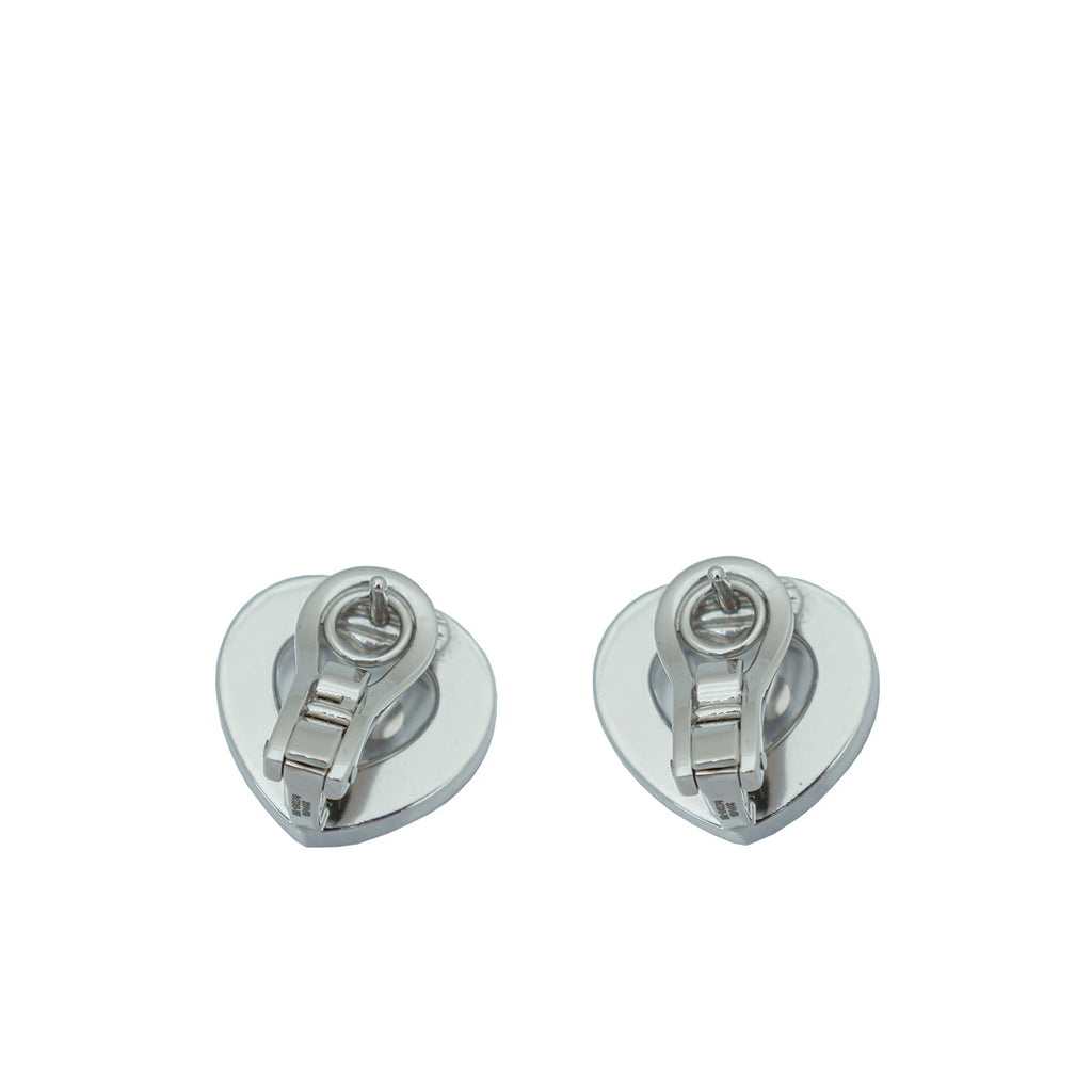 Chopard 18K White Gold Diamonds Happy Earrings