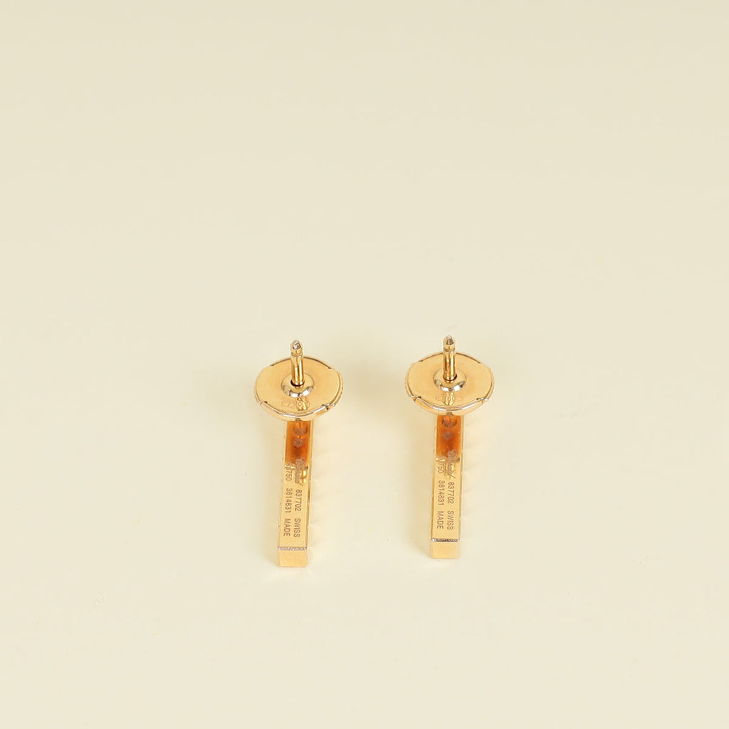 Chopard 18K Rose Gold Ice Cube Diamond Earrings
