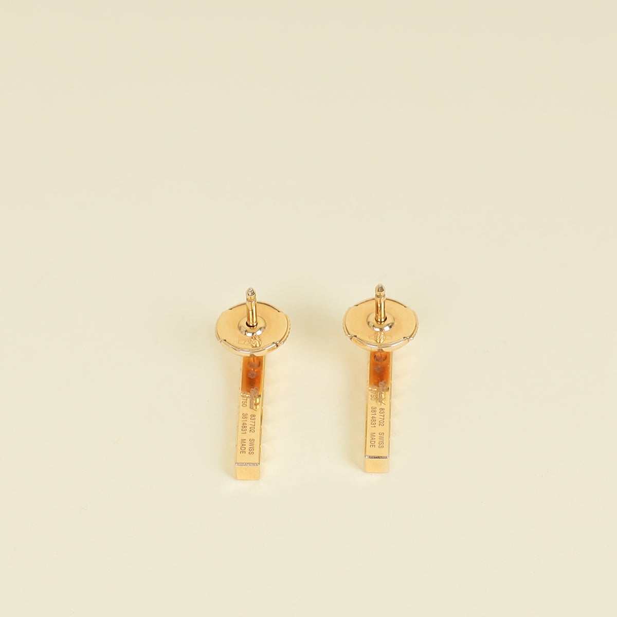 Chopard 18K Rose Gold Ice Cube Diamond Earrings