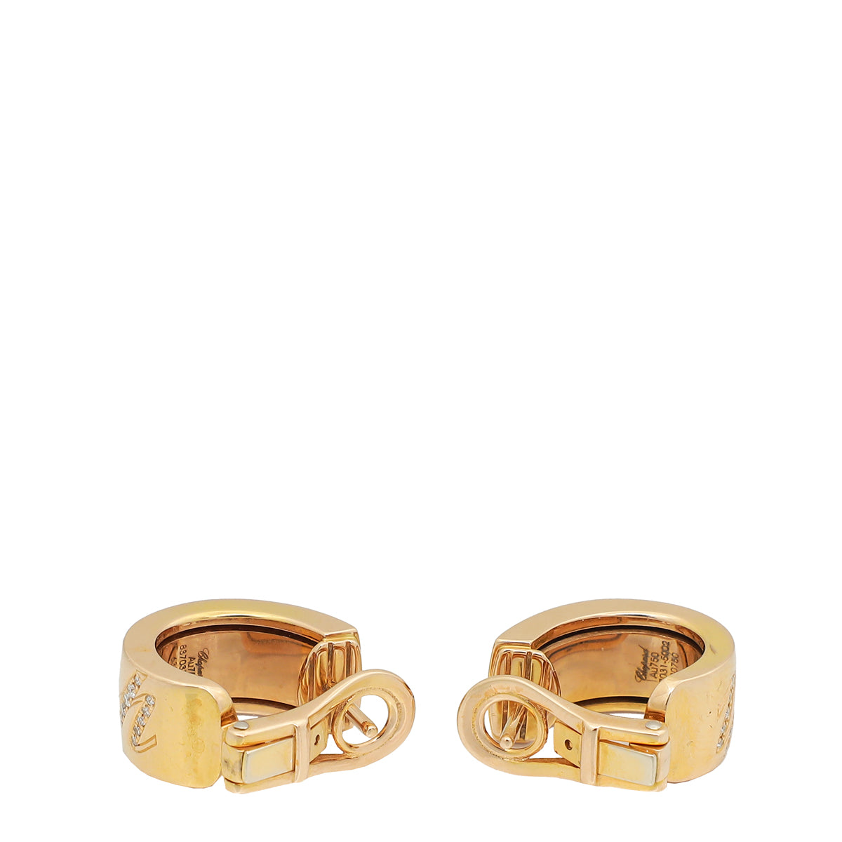 Chopard 18K Pink Gold "Chopardissimo" w/Diamond Earrings