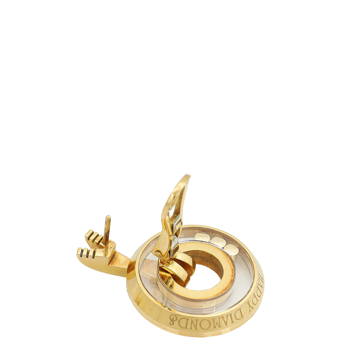 Chopard 18K Yellow Gold Happy Diamonds Earrings