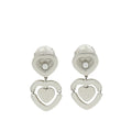 Chopard 18K White Gold Happy Diamond Heart Earrings