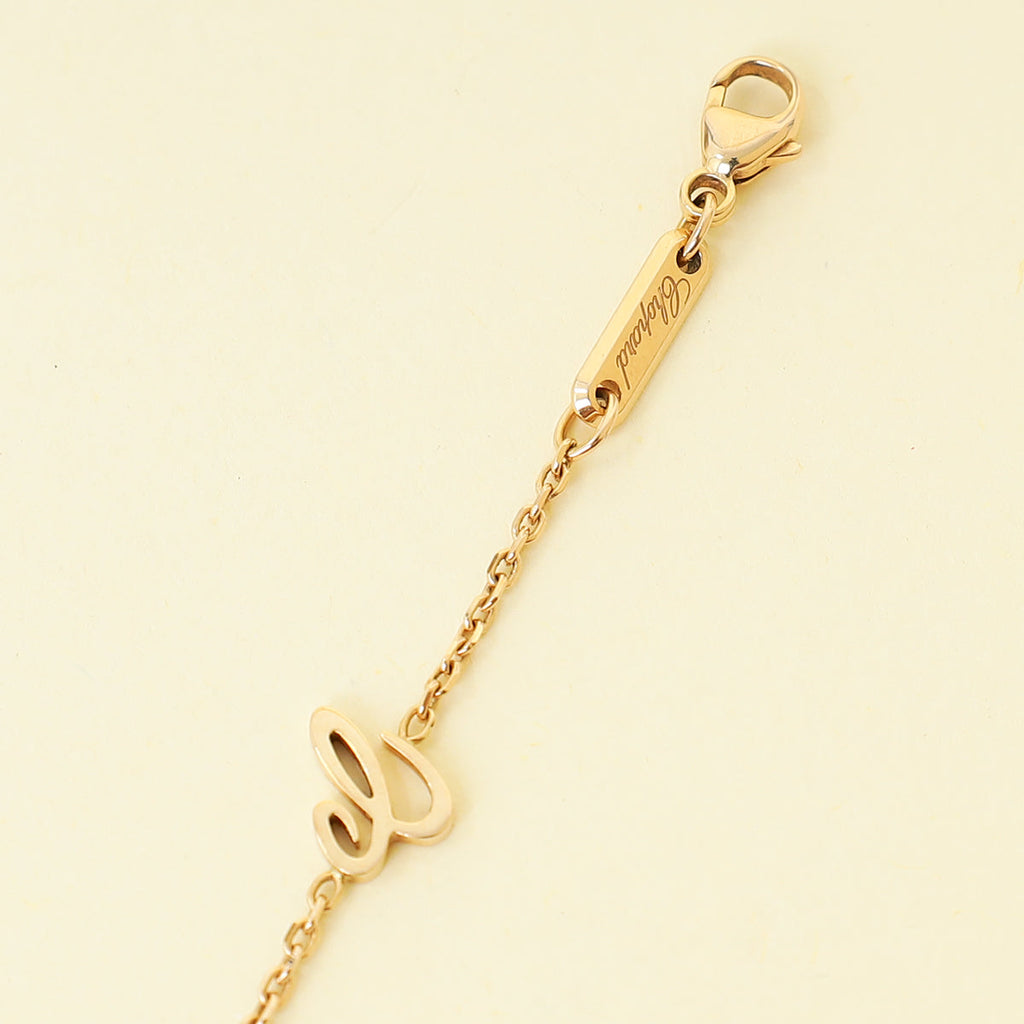 Chopard 18K Rose Gold Happy Diamond Pendant Necklace
