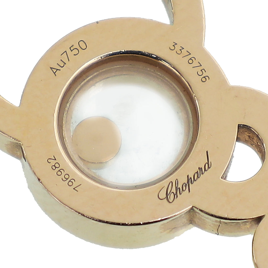 Chopard 18K Rose Gold 1 Diamond Happy Bubbles Pendant Necklace