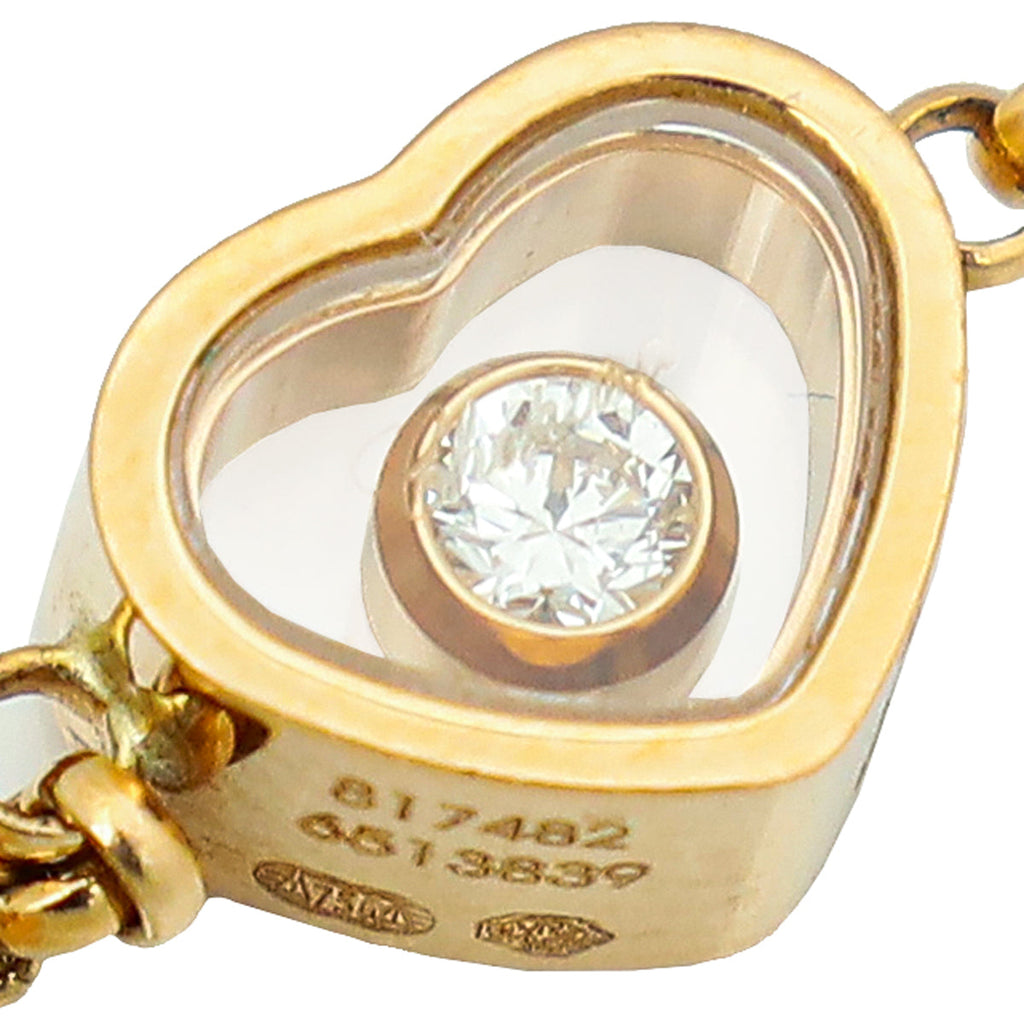 Chopard  18K Rose Gold Diamond Sautoir Happy Hearts Necklace