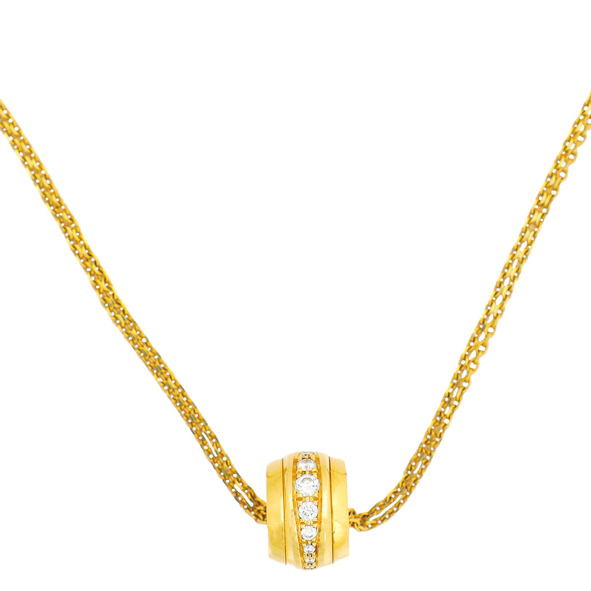 Chopard 18K Yellow Gold Diamond Double La Strada Necklace