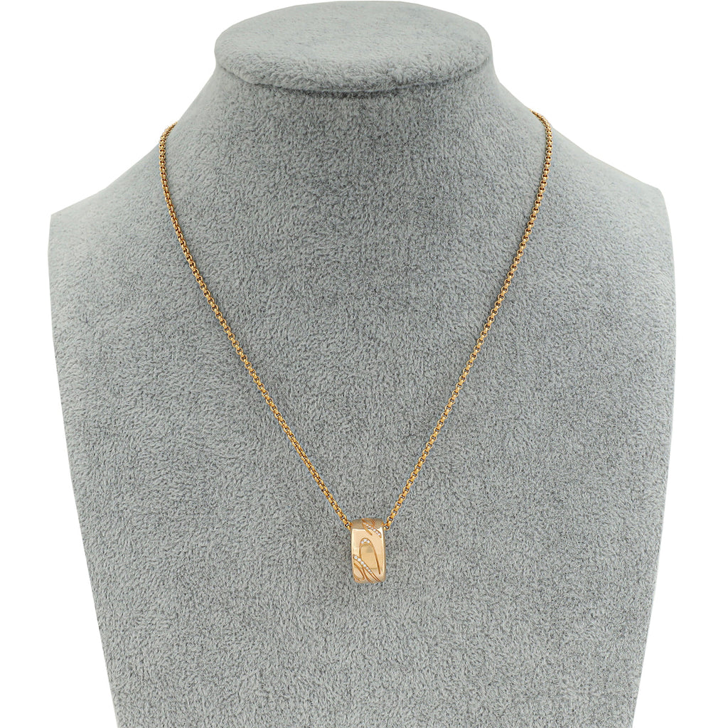 Chopard 18K Pink Gold Diamond "Chopardissimo" Pendant Necklace