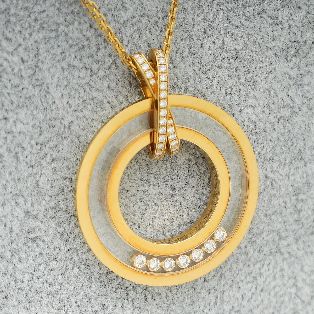 Chopard 18K Yellow Gold Happy Diamonds Necklace