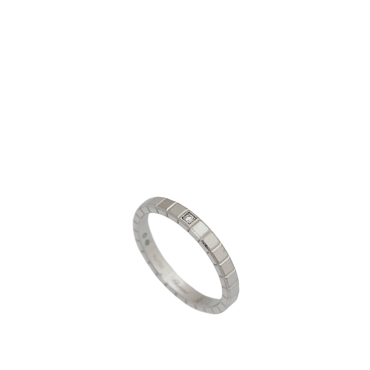 Chopard 18K White Gold Diamond Ice Cube Ring 52