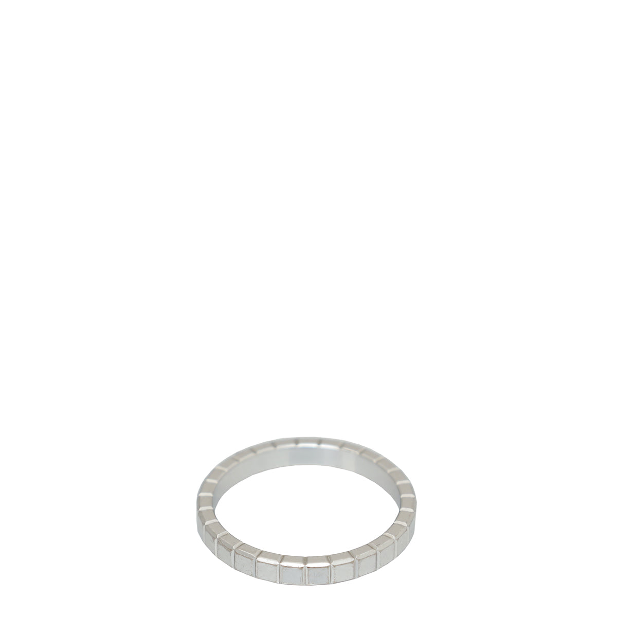 Chopard 18K White Gold Diamond Ice Cube Ring 52