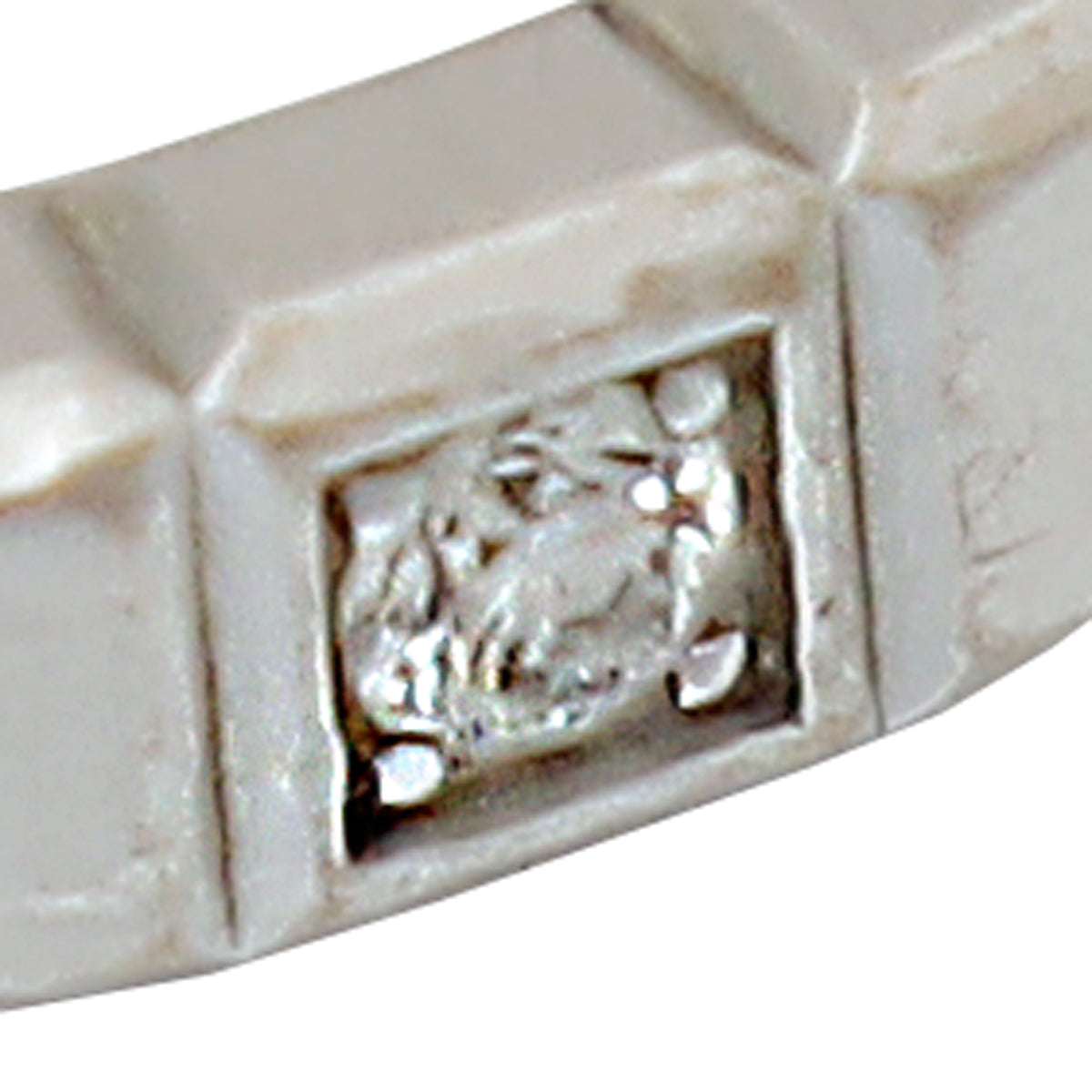 Chopard 18K White Gold Diamond Ice Cube Ring 52